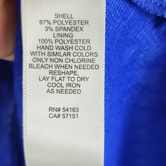 Eliza J Women's  Dot Texture Fit Flare Dress in Royal Blue Size 4 - Picture 10 of 11